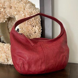 Coach Ergo Vintage Red Leather Hobo Bag